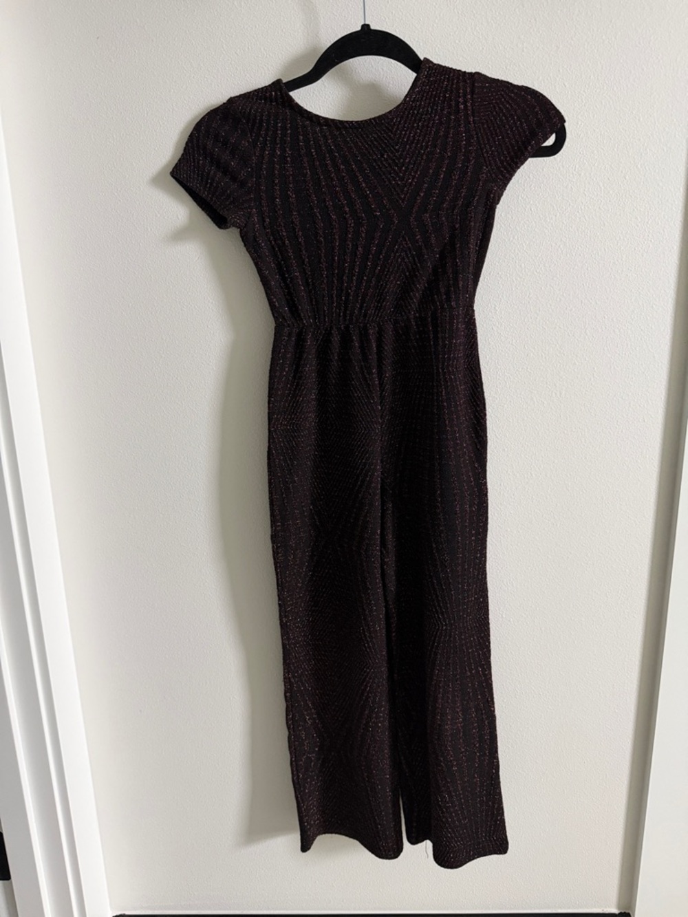 Sparkle Knit Short Sleeve Jumpsuit